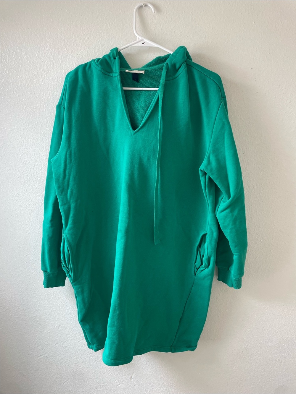 Universal Thread Green Hooded Sweatshirt Dress